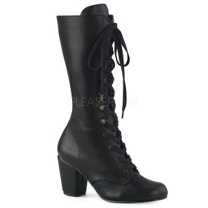 Vegan 7,5 cm VIVIKA-205 Bottines victoriennes  lacets