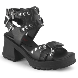 Vegan 7 cm Demonia BRATTY-07 sandale plateforme chunky talon pais
