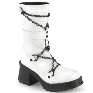 Vegan 7 cm DemoniaCult BRATTY-120-2 bottes plateforme chunky talons pais