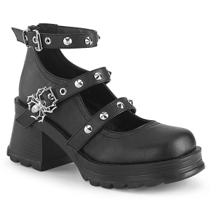 Vegan 7 cm DemoniaCult BRATTY-30 chaussure plateforme chunky talon pais