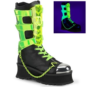 Vegan 7 cm GRAVEDIGGER-255 bottes demoniacult - bottes de cyberpunk unisex