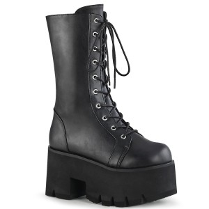 Vegan 9 cm ASHES-105 demonia plateforme bottines alternative noir