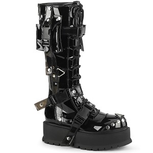 Vegan noires 5 cm SLACKER-260 bottes cyberpunk plateforme