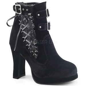 Velours 10 cm CRYPTO-51 bottines gothique semelles paisses