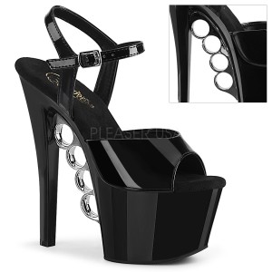 Verni 18 cm KNUCKS-709 talons hauts pleaser plateforme
