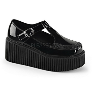 Verni CREEPER-214 Chaussures Creepers Femmes Plateforme