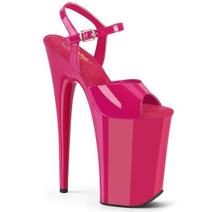 Verni pink 23 cm INFINITY-909 talons très hauts - chaussures plateforme extrême