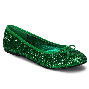 Vert STAR-16G etincelle chaussures ballerines femmes plates