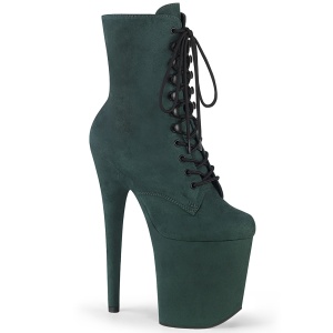 Vert faux suede 20 cm FLAMINGO-1020FS2 bottines de pole dance