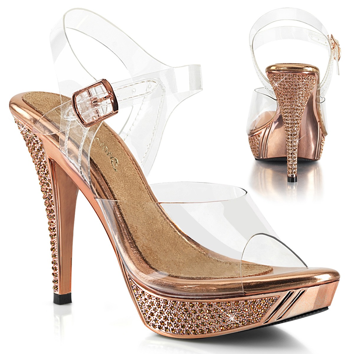 chaussure rose gold talon