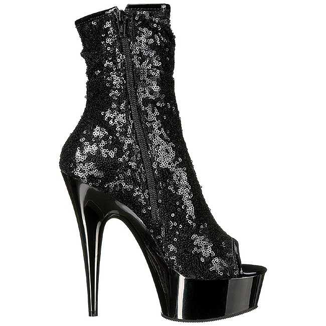 bottines noires paillettes