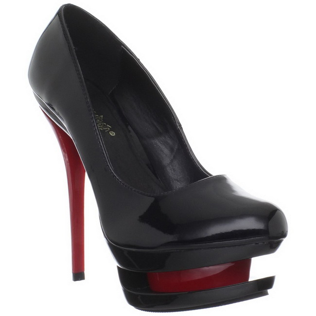 talon aiguille noir semelle rouge