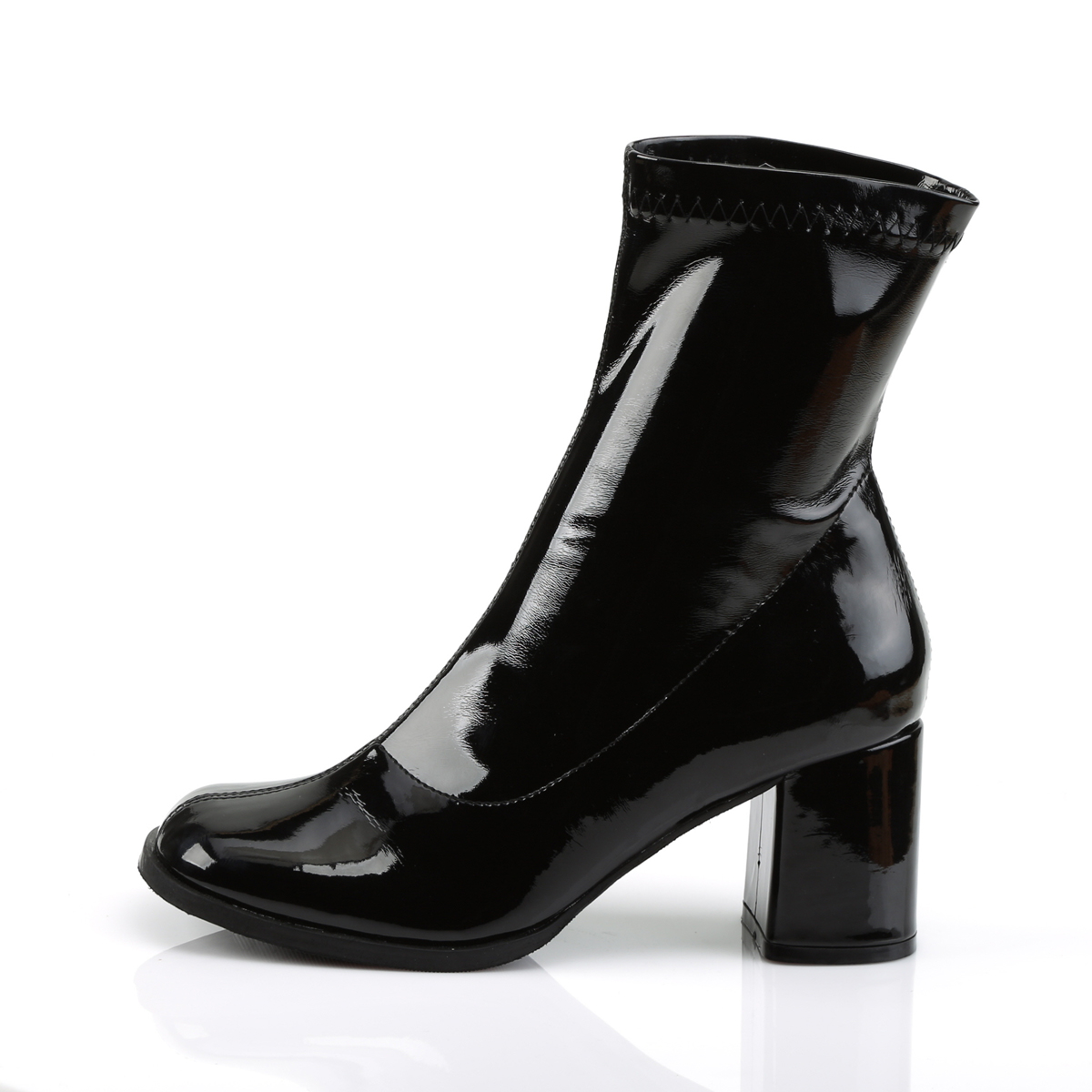 boots femme vernis noir