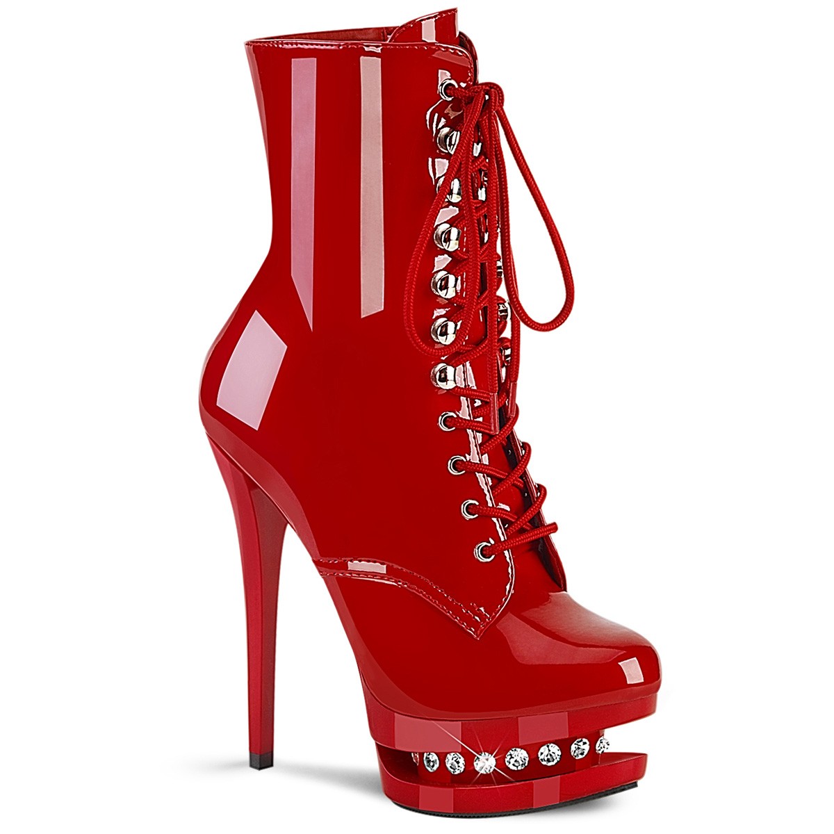 bottines a talon rouge vernis