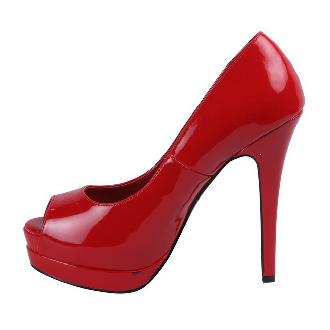 talon aiguille rouge vernis