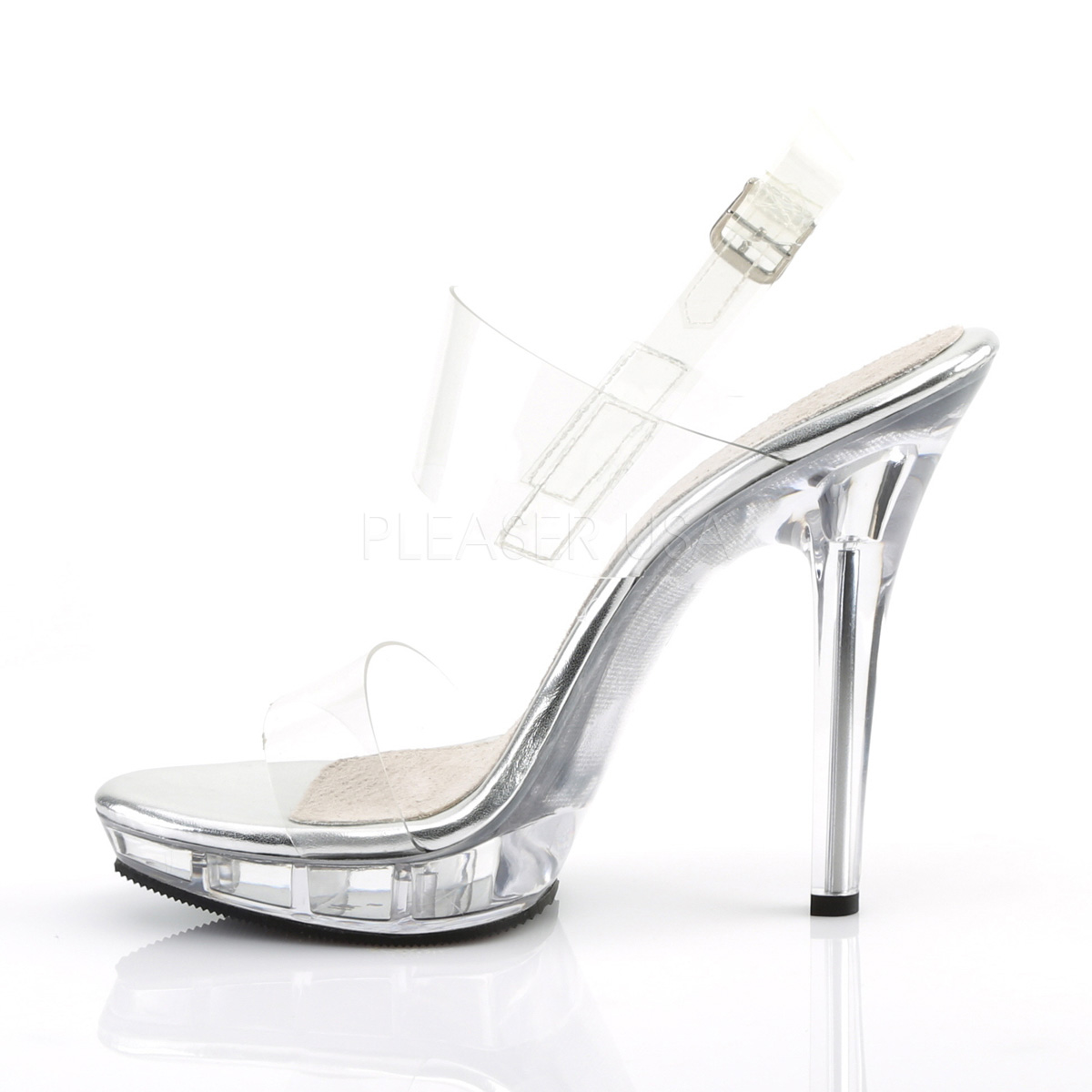chaussure talon transparent