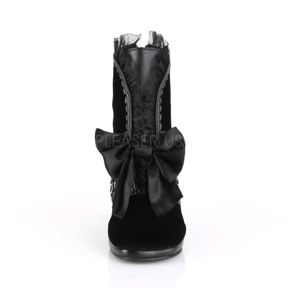 bottines lacets velours