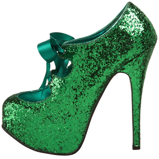 talon haut vert