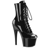 ADORE-1020ESC - 18 cm hauts talons bottines  cap d acier vernis