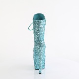 ADORE-1020GWR 18 cm bottine talon haut femme pleaser glitter turquoise