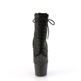 ADORE-1020RM 18 cm bottine talon haut femme pleaser strass noir