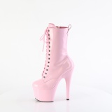 ADORE-1040WRHG - 18 cm plateforme bottines talons aiguilles hologramme rose