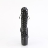 ADORE-1049WR - 18 cm plateforme bottines talons aiguilles vegan noires