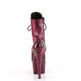 ADORE - 18 cm bottine talon haut femme pleaser motif serpent pink