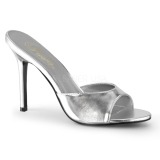 Argent 10 cm CLASSIQUE-01 mules talons hauts