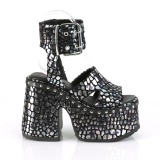 Argent 12,5 cm Demonia CAMEL-102 sandales plateforme lolita