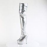 Argent 15 cm DELIGHT-3000HWR Hologramme bottes overknee plateforme de pole dance