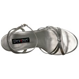 Argent 15 cm Devious DOMINA-108 sandales à talons aiguilles