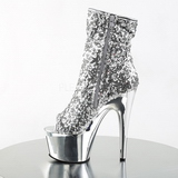 Argent 18 cm ADORE-1008SQ bottines a paillettes pour femmes