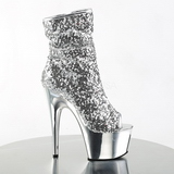 Argent 18 cm ADORE-1008SQ bottines a paillettes pour femmes