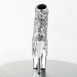 Argent 18 cm ADORE-1008SQ bottines a paillettes pour femmes