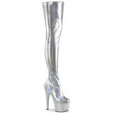 Argent 18 cm ADORE-3000HWR Hologramme bottes overknee plateforme de pole dance