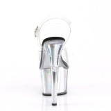 Argent 18 cm ADORE-708HGI Hologramme talons avec plateforme