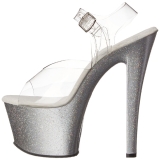 Argent 18 cm Pleaser SKY-308MG chaussures  talons etincelle