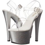 Argent 18 cm Pleaser SKY-308MG chaussures  talons etincelle