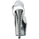 Argent 18 cm Pleaser STARDUST-708 Talons Aiguilles Chrome Plateforme