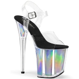 Argent 20 cm FLAMINGO-808HGI Hologramme talons avec plateforme