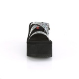 Argent 9 cm DEMONIA FUNN-19 mules plateforme de gothic