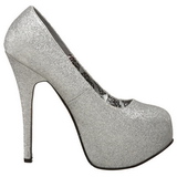 Argent Etincelle 14,5 cm Burlesque TEEZE-31G Platform Escarpins Chaussures