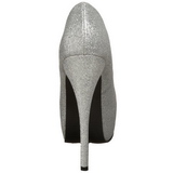 Argent Etincelle 14,5 cm Burlesque TEEZE-31G Platform Escarpins Chaussures