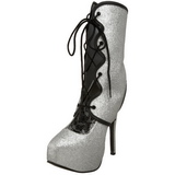 Argent Etincelle 14,5 cm Burlesque TEEZE-31G Platform Escarpins Chaussures