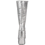 Argent Glitter 18 cm STACK-301G bottes demonia - bottes de cyberpunk unisex