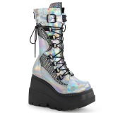 Argent Hologramme 11,5 cm SHAKER-70 bottes cyberpunk plateforme