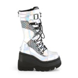 Argent Hologramme 11,5 cm SHAKER-70 bottes cyberpunk plateforme