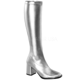 Argent Mat 7,5 cm GOGO-300 Bottes Femmes pour Hommes