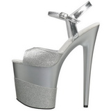 Argent Scintillement 20 cm Pleaser FLAMINGO-809-2G Talons Aiguilles Plateforme